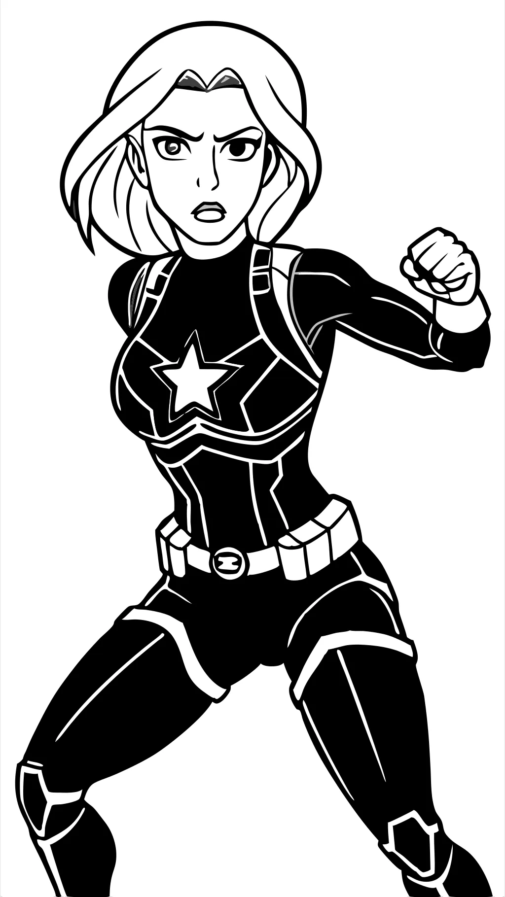 black widow avengers coloring pages